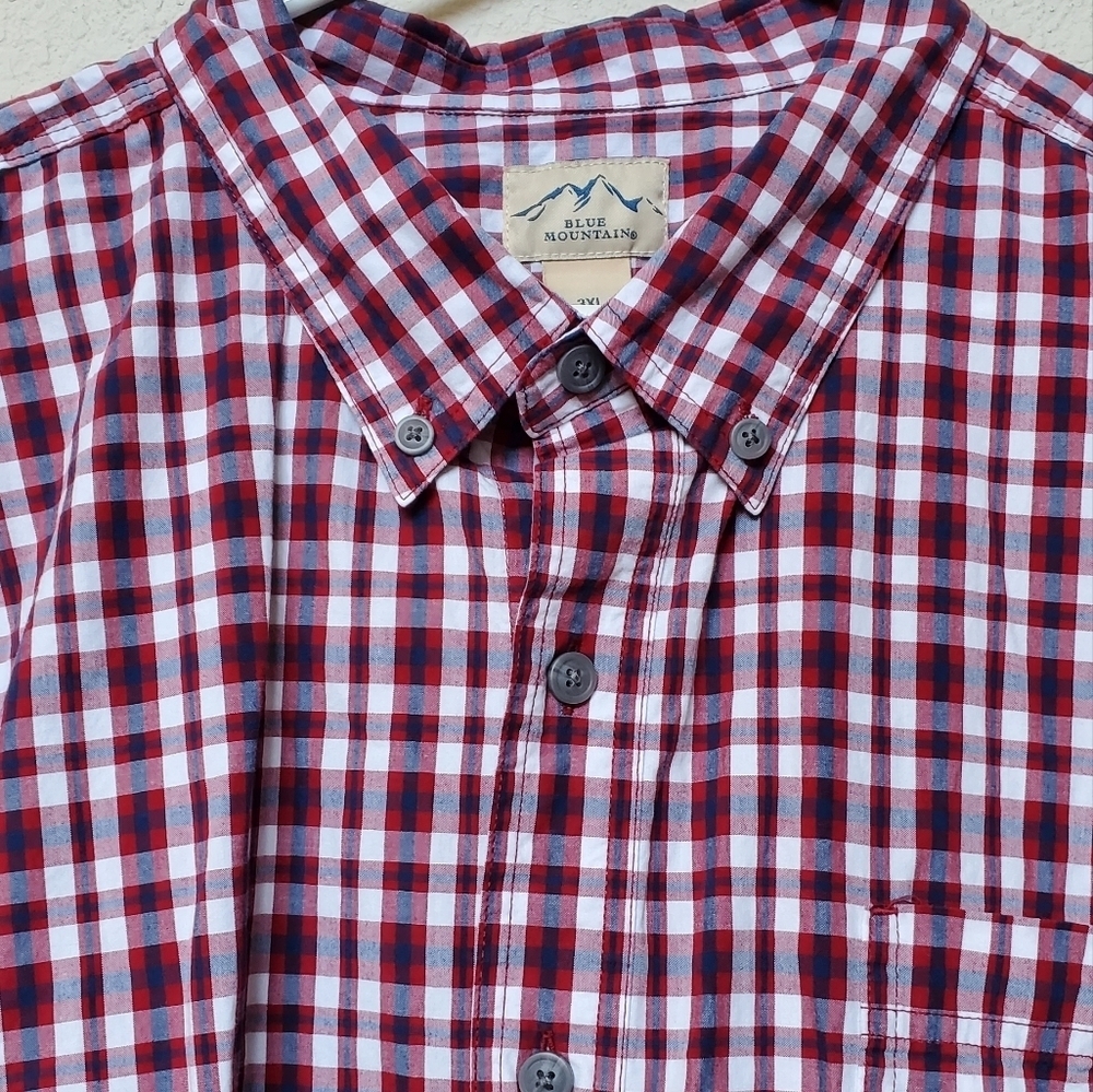 Blue Mountain Men's Plaid Shirt. Size 3XL - Picture 2 of 4